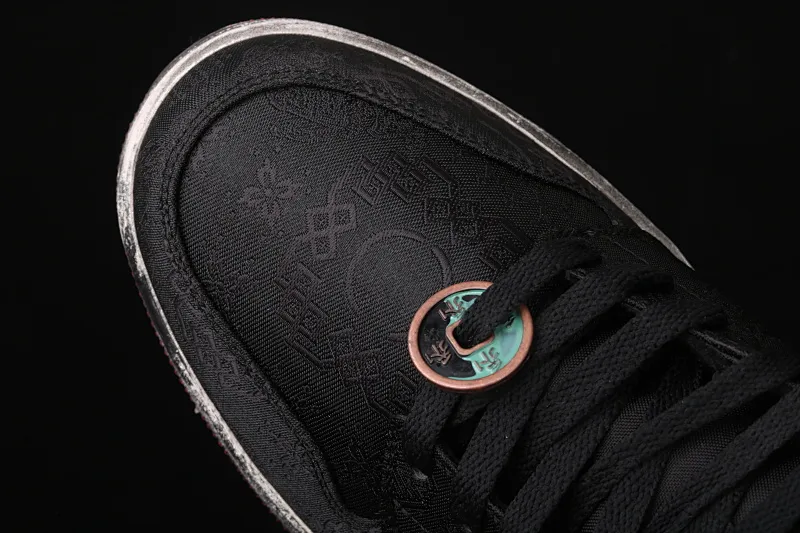 All categories Air Jordan Jordan series basketball shoes Air Jordan 1 Mid CLOT x Air Jordan 1 Mid "Fearless" AJ1 Joe 1 mid-top distressed black silk CU2804-002